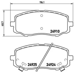 P30045 BREMBO Тормозные колодки