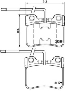 P61034 BREMBO Тормозные колодки