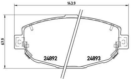 P83104 BREMBO Тормозные колодки