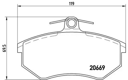 Тормозные колодки BREMBO P85092