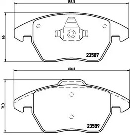 Тормозные колодки BREMBO P85105