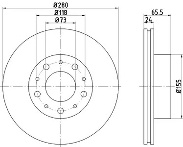 MDC2154 MINTEX Диск тормозной