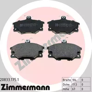 20833.175.1 ZIMMERMANN Тормозные колодки