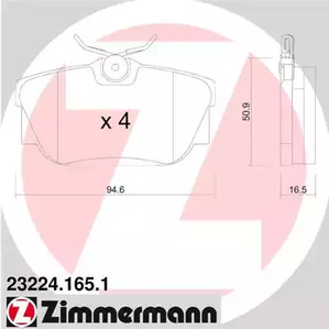 23224.165.1 ZIMMERMANN Тормозные колодки