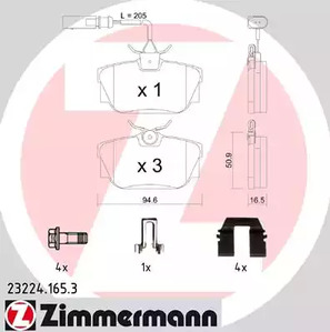 23224.165.3 ZIMMERMANN Тормозные колодки