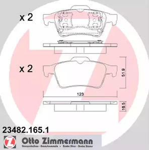 23482.165.1 ZIMMERMANN Тормозные колодки