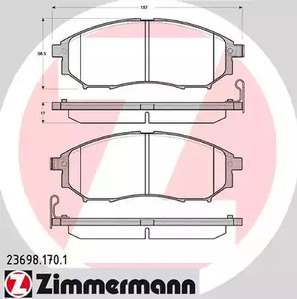 23698.170.1 ZIMMERMANN Тормозные колодки