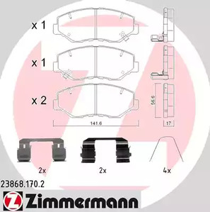 23868.170.2 ZIMMERMANN Тормозные колодки