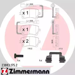 23883.175.2 ZIMMERMANN Тормозные колодки