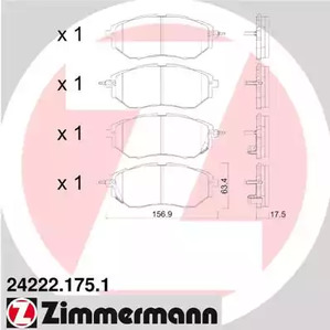 24222.175.1 ZIMMERMANN Тормозные колодки