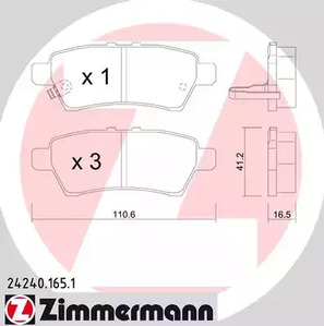 24240.165.1 ZIMMERMANN Тормозные колодки