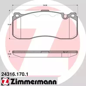 24316.170.1 ZIMMERMANN Тормозные колодки