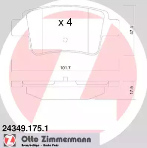 Тормозные колодки ZIMMERMANN 24349.175.1