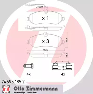 24595.185.2 ZIMMERMANN Тормозные колодки