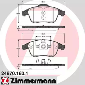 24870.180.1 ZIMMERMANN Тормозные колодки