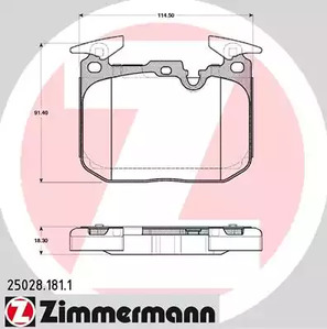 Тормозные колодки ZIMMERMANN 25028.181.1