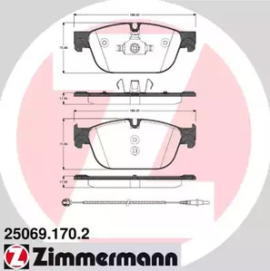 Тормозные колодки ZIMMERMANN 25069.170.2