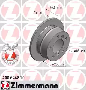 400.6468.20 ZIMMERMANN тормозные диски