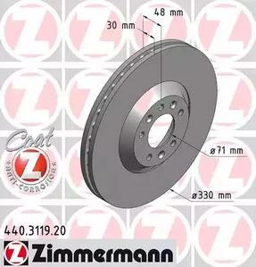 тормозные диски ZIMMERMANN 440.3119.20