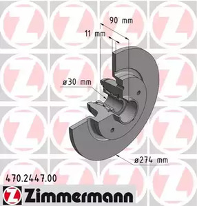 470.2447.00 ZIMMERMANN тормозные диски