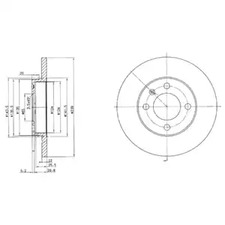 BG2116 DELPHI Диск тормозной