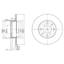 BG2147 DELPHI Диск тормозной