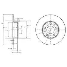 BG2257 DELPHI Диск тормозной