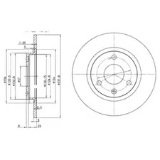 BG2355 DELPHI Диск тормозной