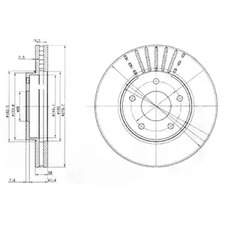 BG3816 DELPHI Диск тормозной