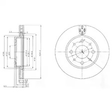 BG3839 DELPHI Диск тормозной