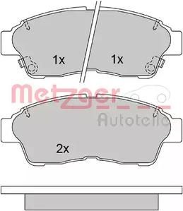 1170209 METZGER Колодки тормозные дисковые