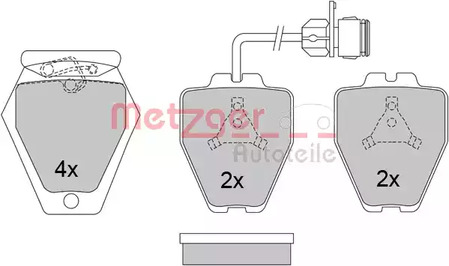 1170280 METZGER Колодки тормозные дисковые