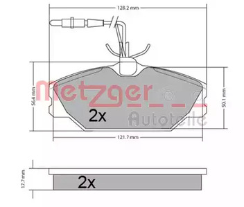 1170301 METZGER Колодки тормозные дисковые