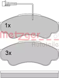 1170344 METZGER Колодки тормозные дисковые