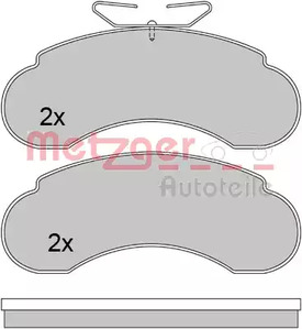 1170485 METZGER Колодки тормозные дисковые