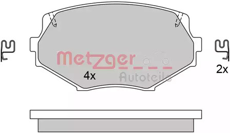 1170515 METZGER Колодки тормозные дисковые