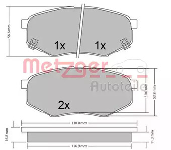 1170524 METZGER Колодки тормозные дисковые