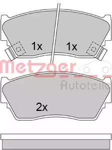 1170547 METZGER Колодки тормозные дисковые