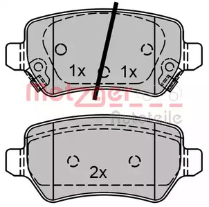 1170812 METZGER Колодки тормозные