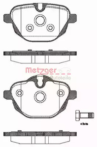 1170784 METZGER Колодки тормозные дисковые