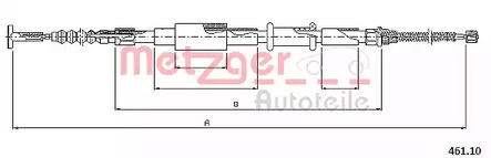 Фото 1 461.10 METZGER Трос, стояночная тормозная система