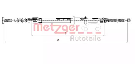 631.10 METZGER Трос, стояночная тормозная система